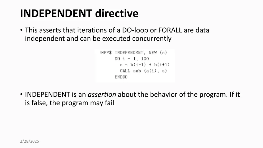 independent directive