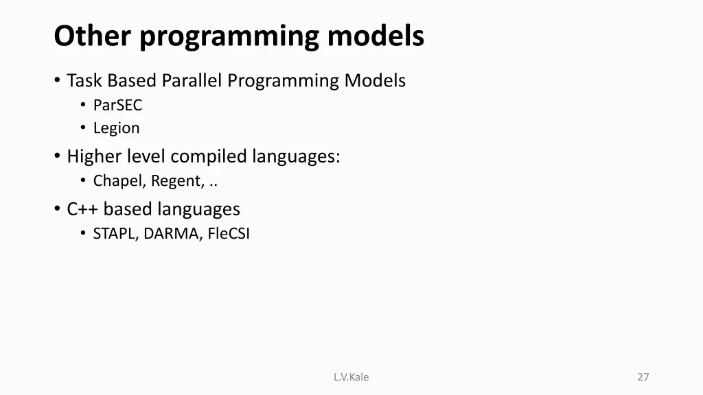 other programming models