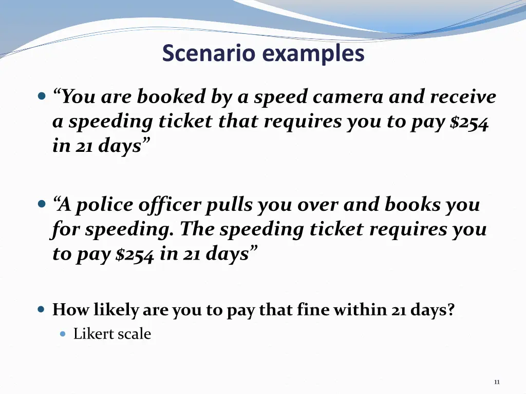 scenario examples