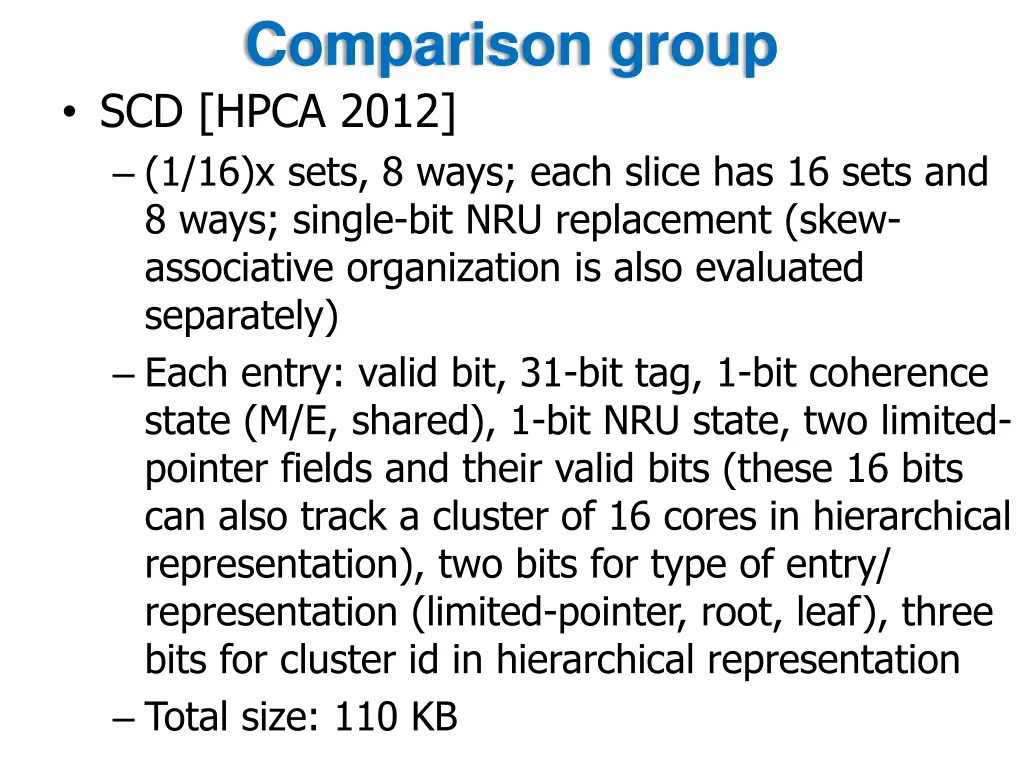 comparison group scd hpca 2012 1 16 x sets 8 ways