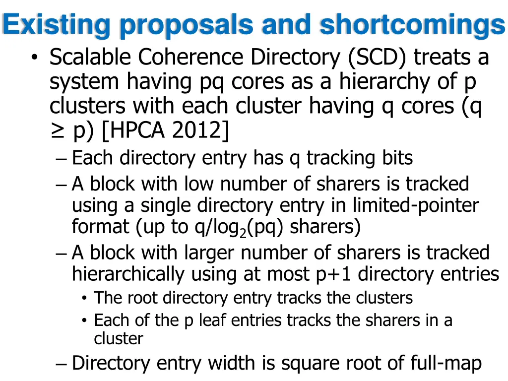 existing proposals and shortcomings scalable
