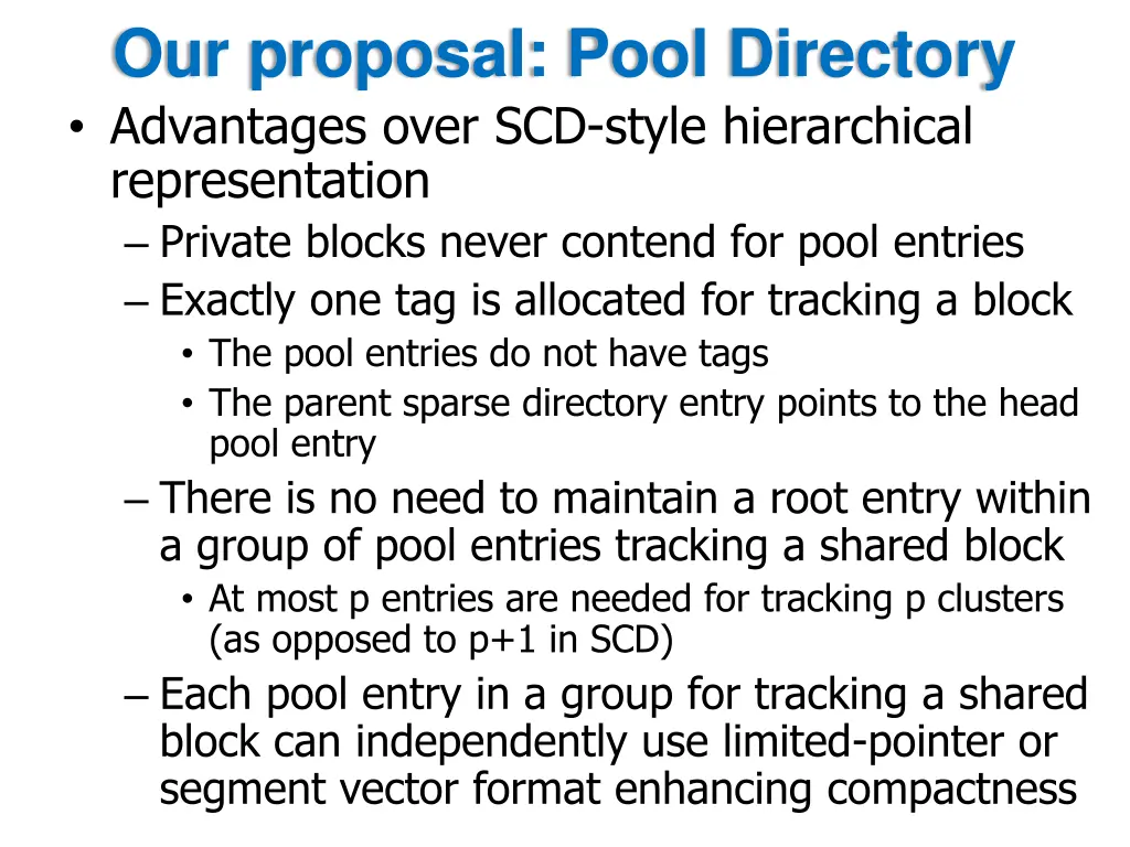 our proposal pool directory advantages over
