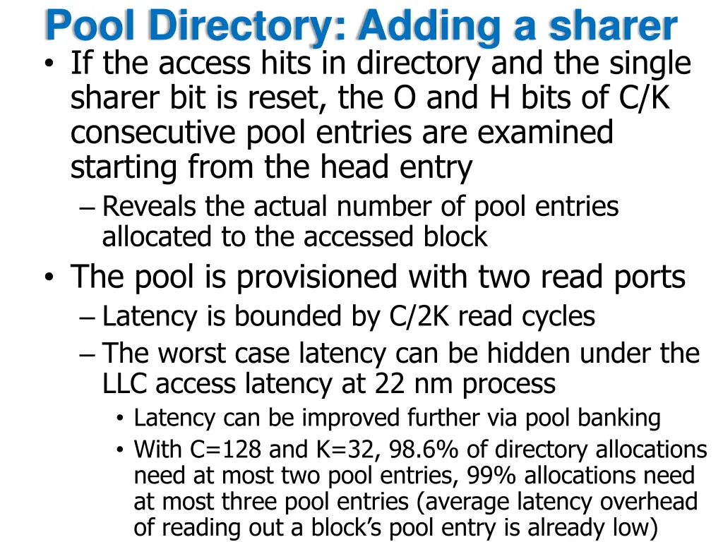 pool directory adding a sharer if the access hits