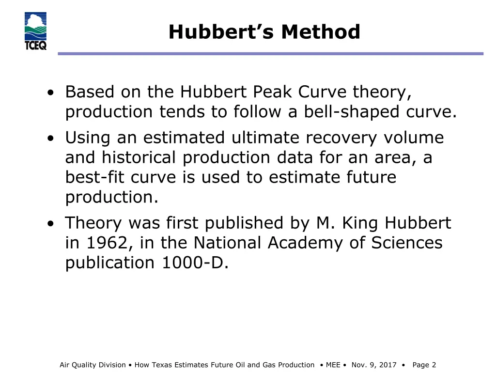 hubbert s method