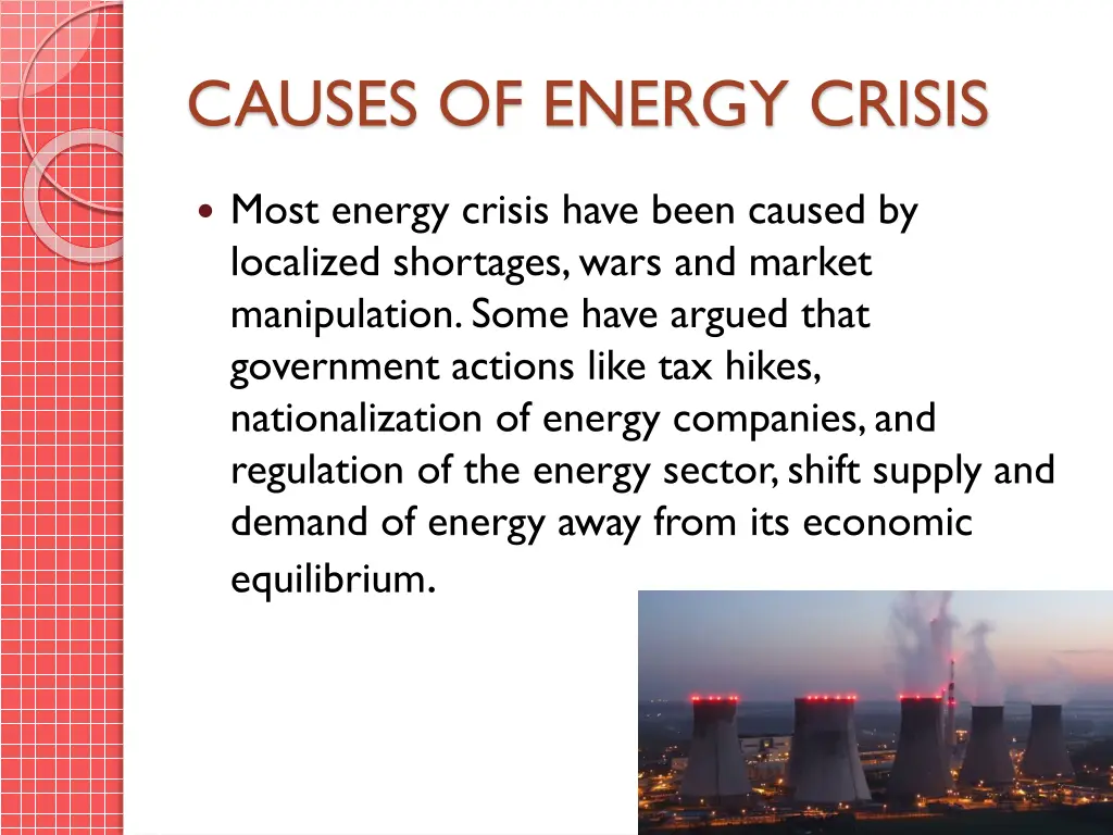 causes of energy crisis