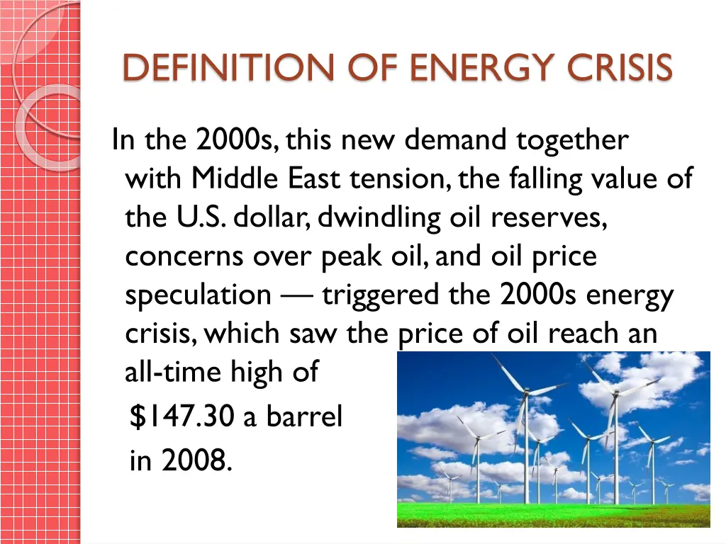 definition of energy crisis 1