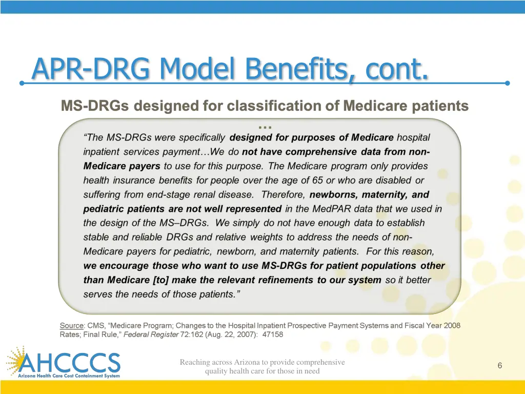 apr drg model benefits cont