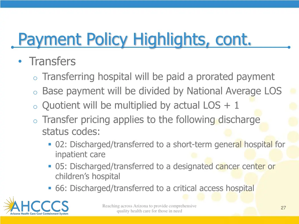 payment policy highlights cont transfers