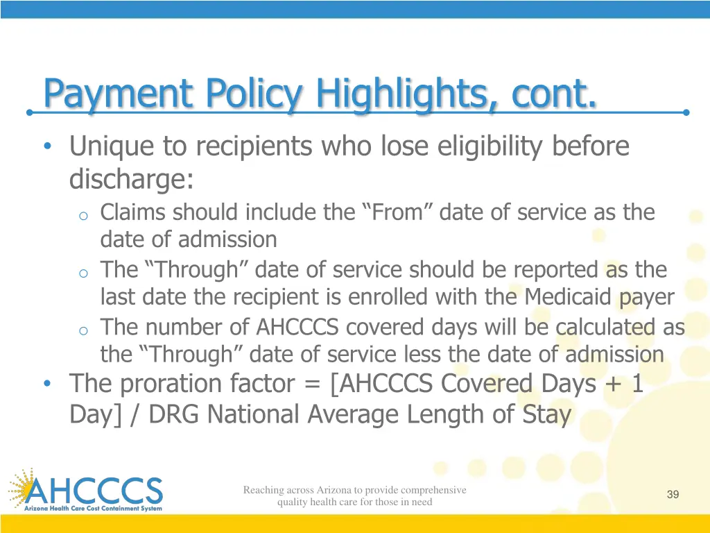 payment policy highlights cont unique 1