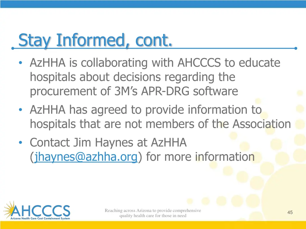 stay informed cont azhha is collaborating with