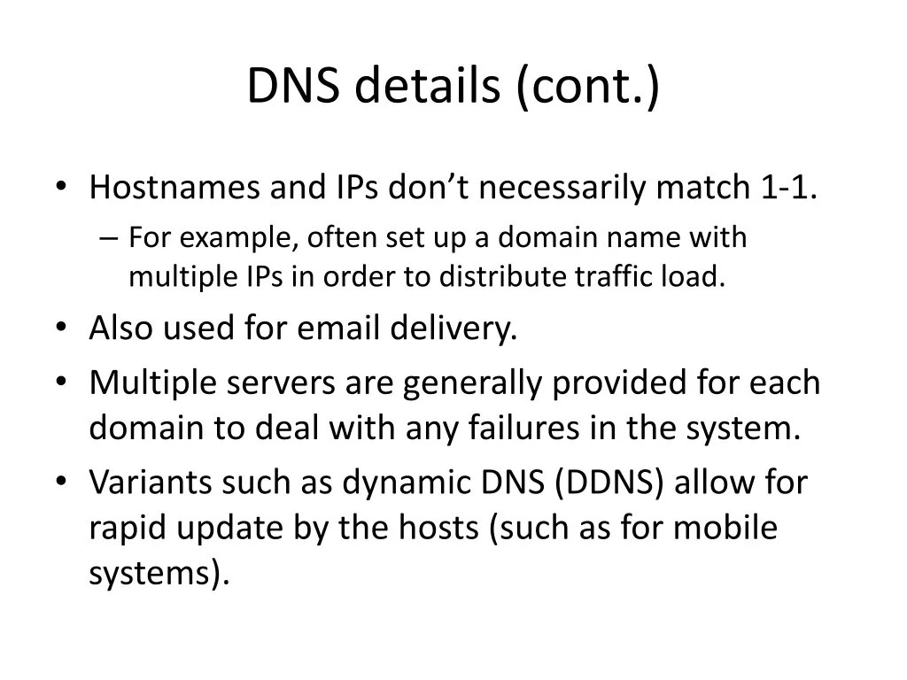 dns details cont