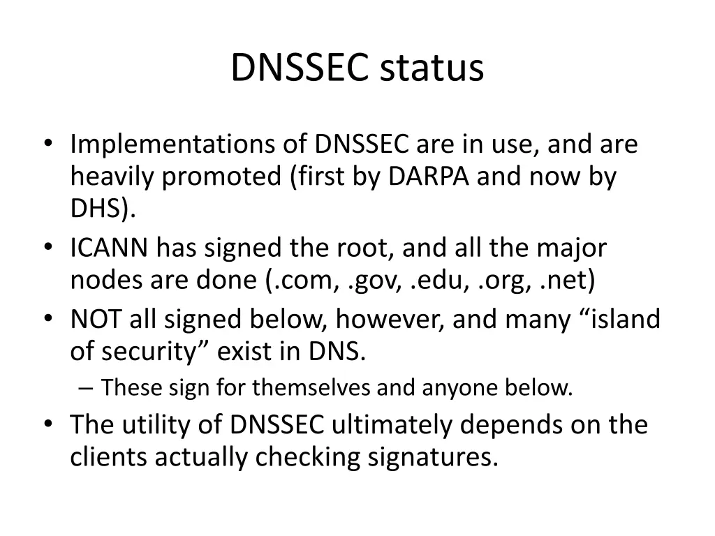 dnssec status
