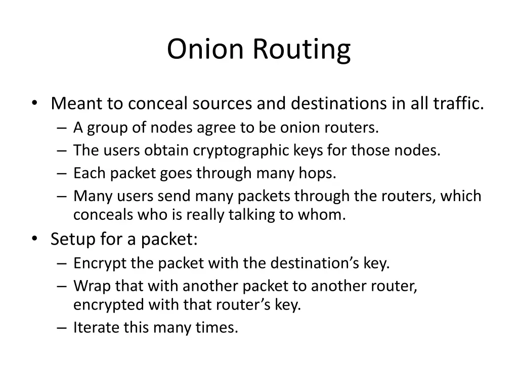 onion routing