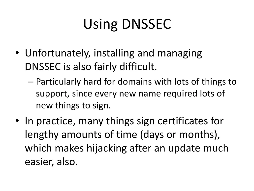 using dnssec