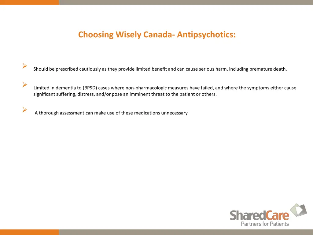 choosing wisely canada antipsychotics