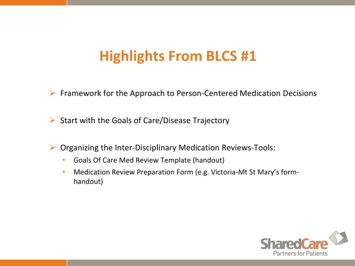 highlights from blcs 1