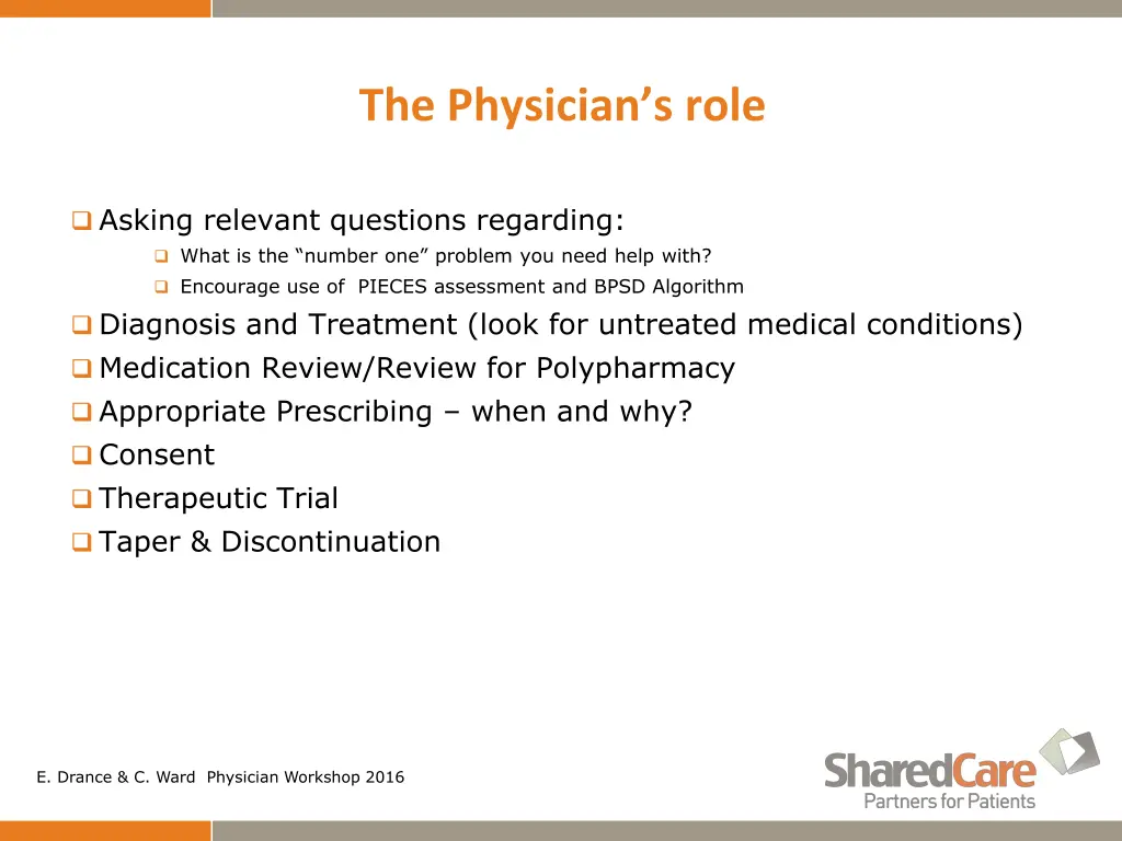 the physician s role