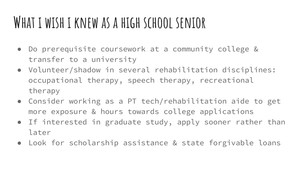 what i wish i knew as a high school senior