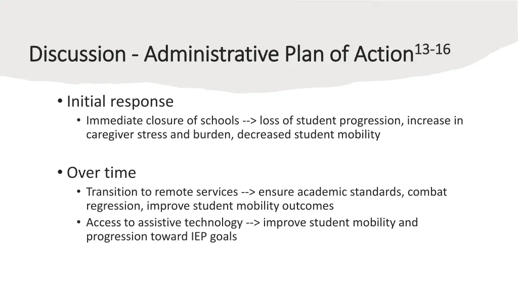 discussion discussion administrative plan