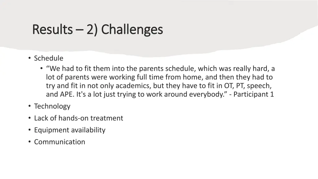 results results 2 challenges 2 challenges