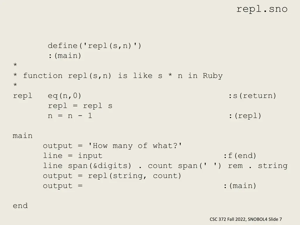 repl sno 1