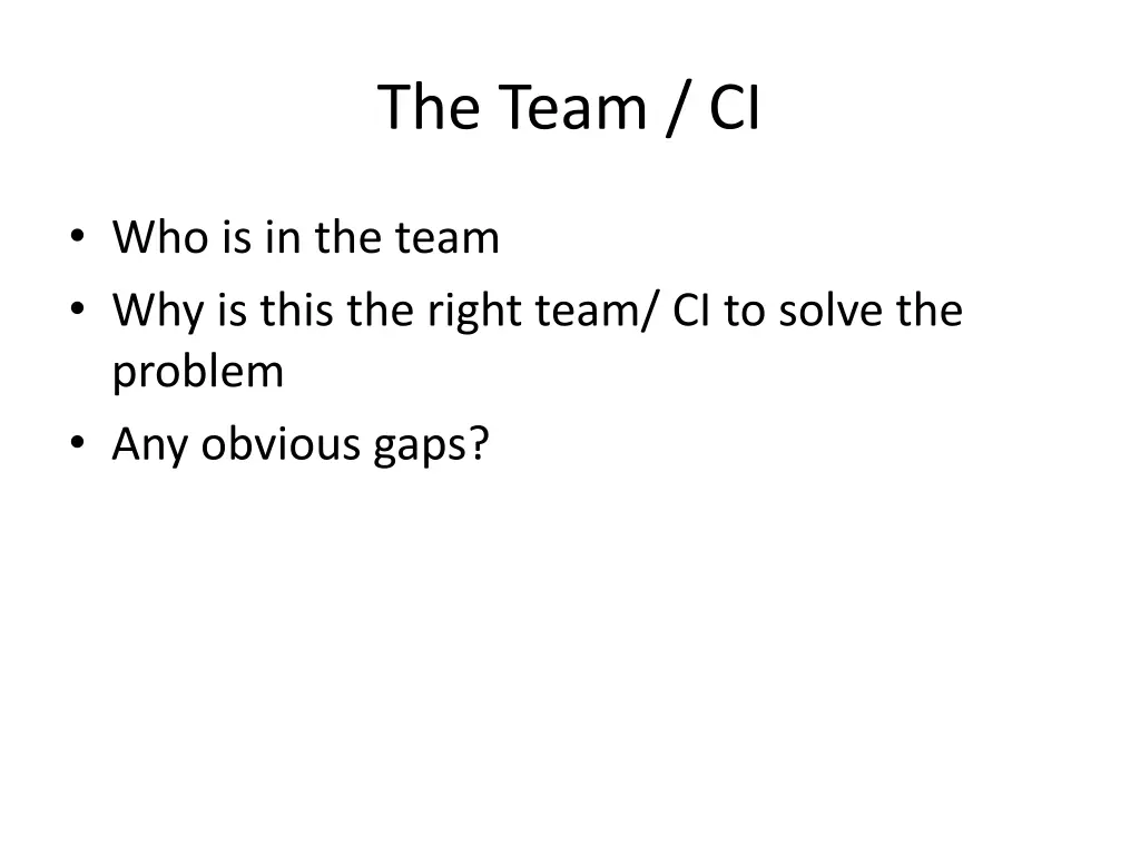 the team ci