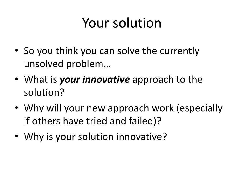 your solution