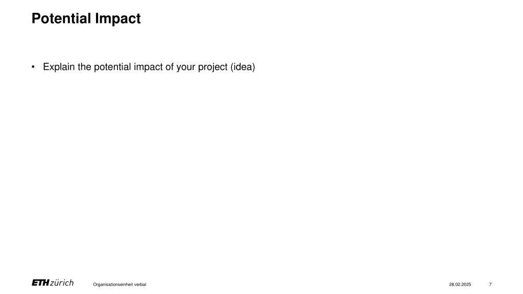 potential impact