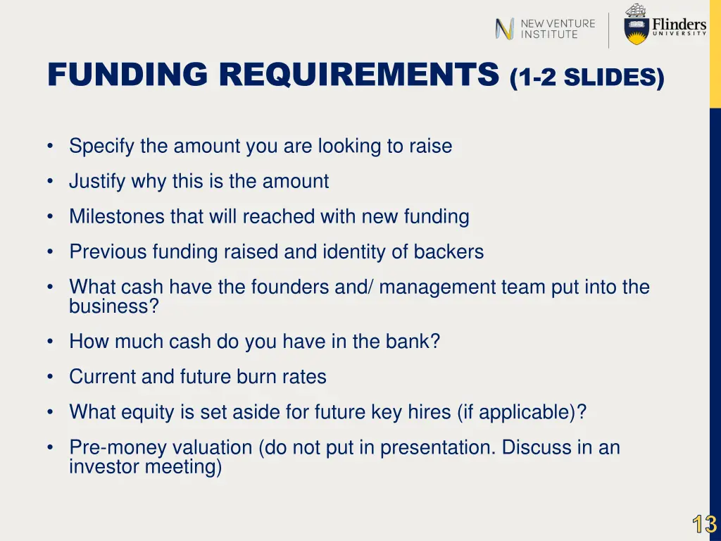 funding requirements 1 2 slides