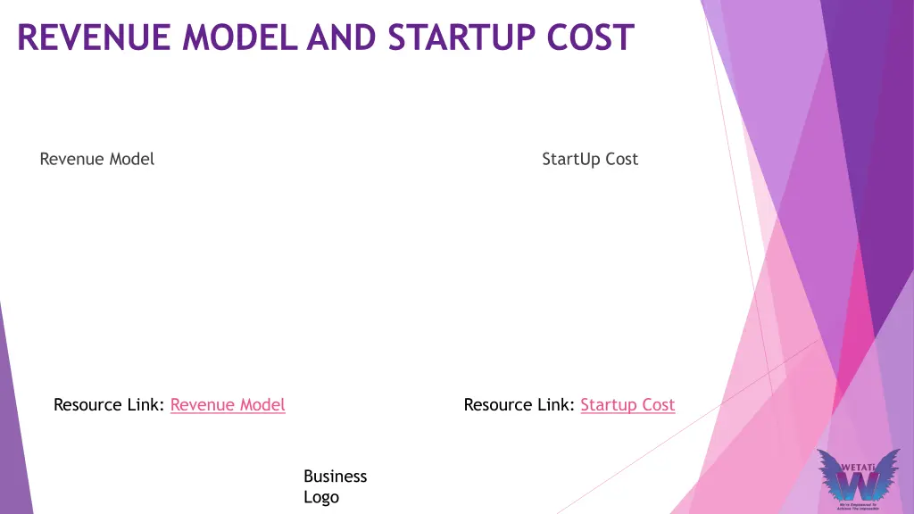 revenue model and startup cost