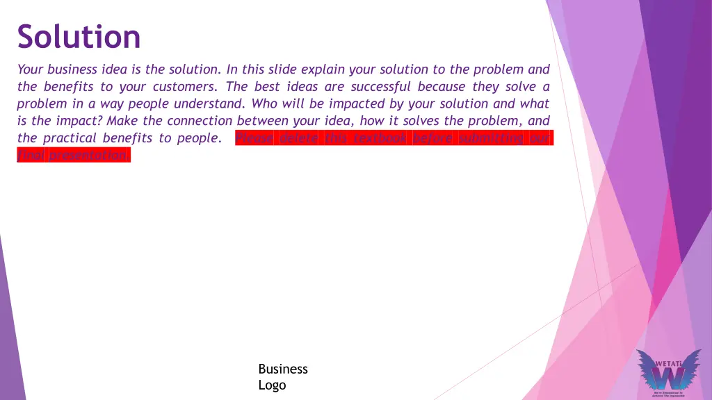 solution your business idea is the solution