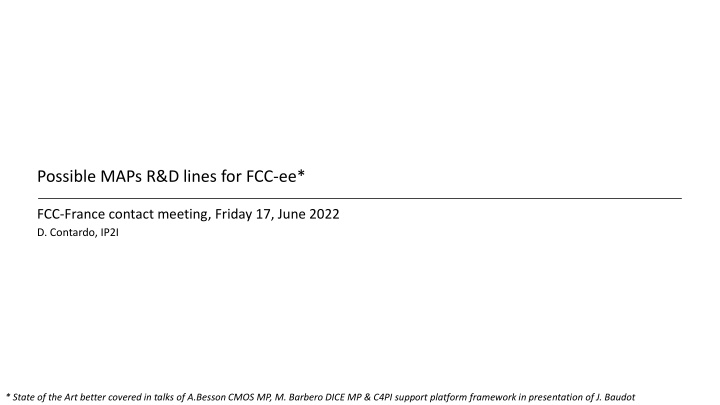 possible maps r d lines for fcc ee