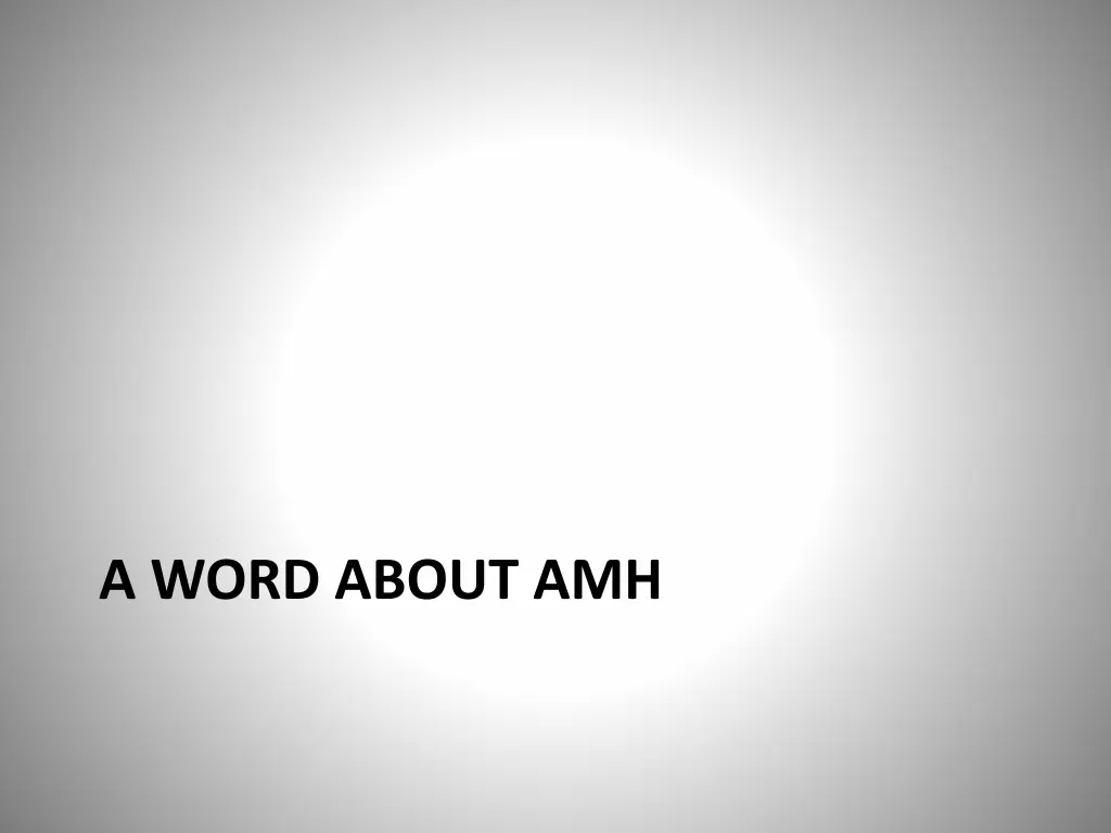 a word about amh