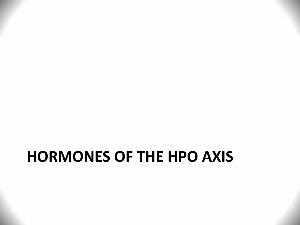 hormones of the hpo axis