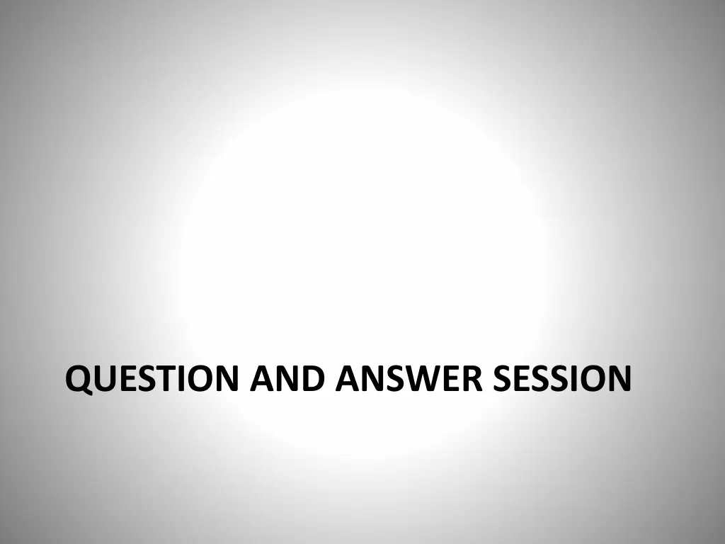 question and answer session
