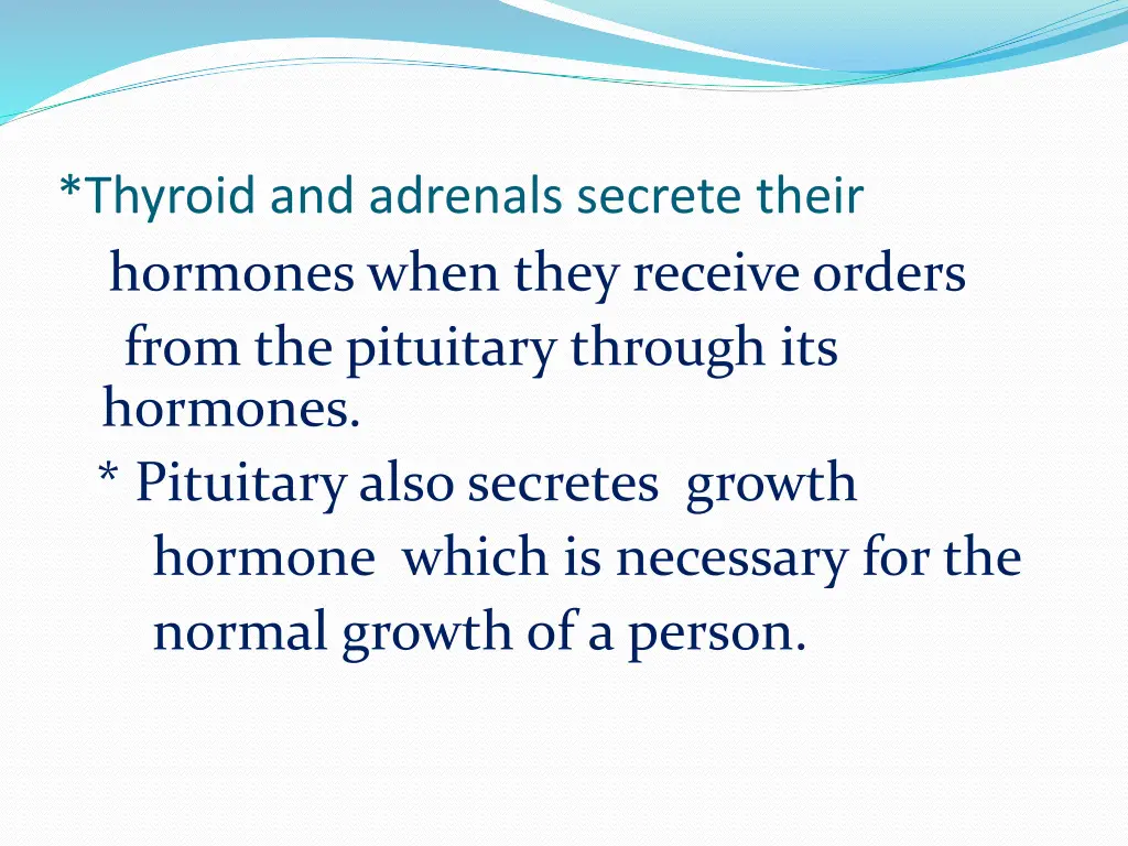 thyroid and adrenals secrete their hormones when