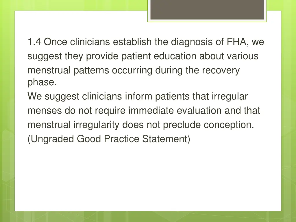 1 4 once clinicians establish the diagnosis