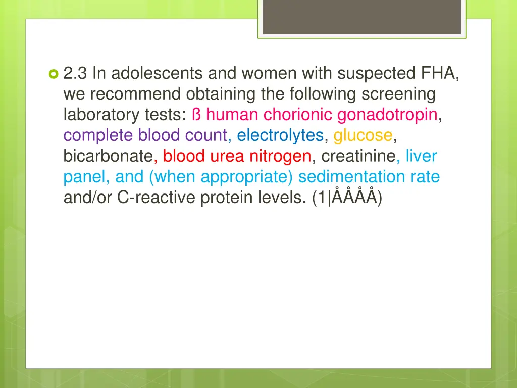 2 3 in adolescents and women with suspected