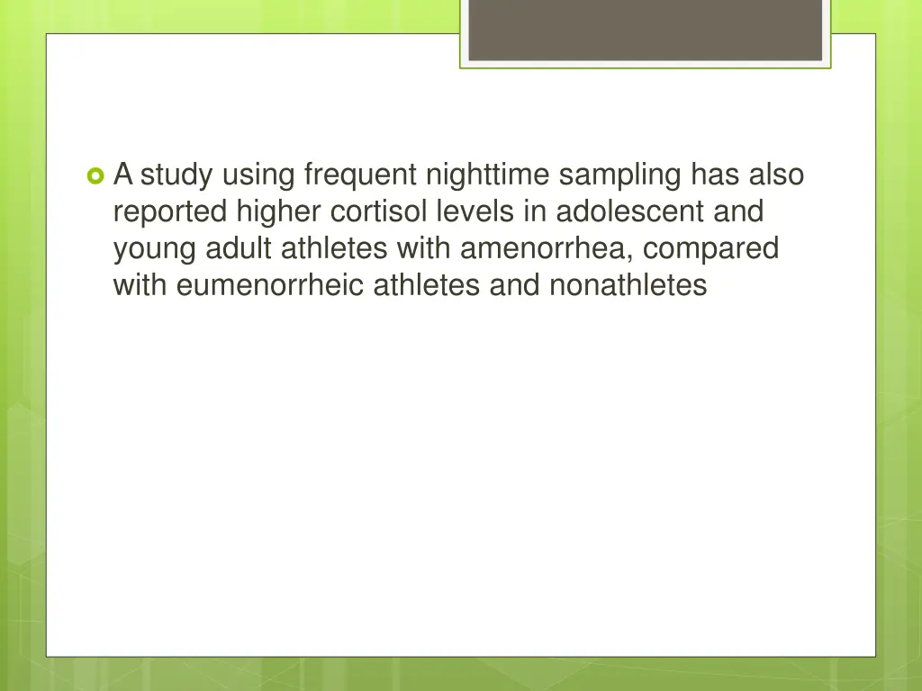 a study using frequent nighttime sampling
