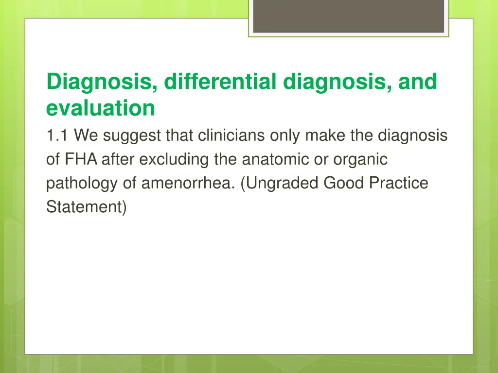 diagnosis differential diagnosis and evaluation