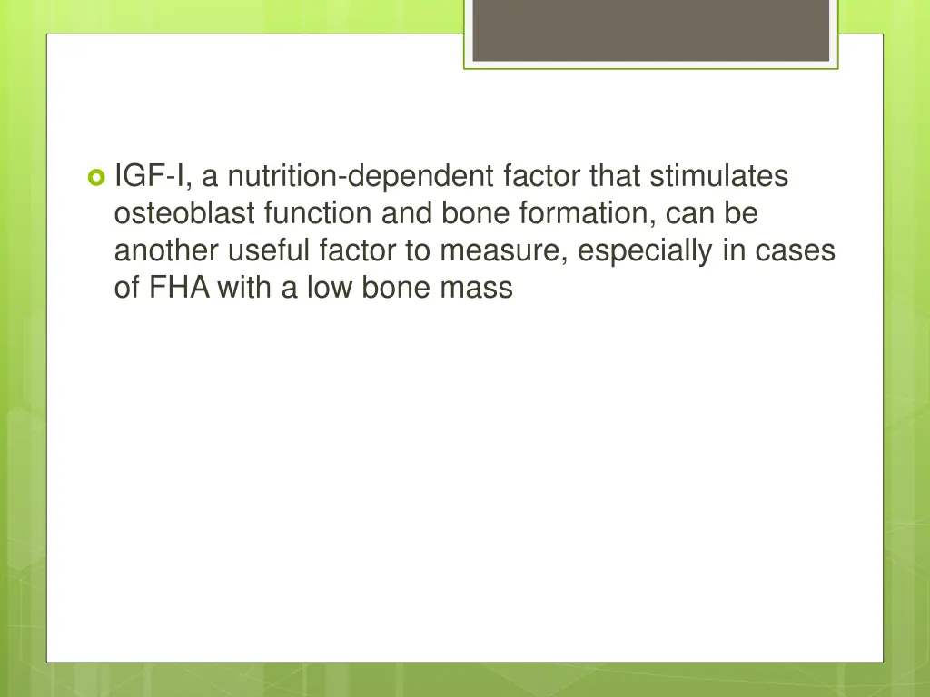 igf i a nutrition dependent factor that