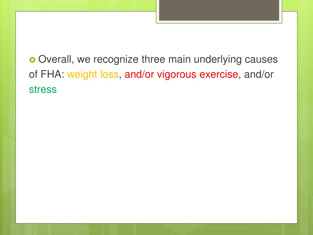 overall we recognize three main underlying causes
