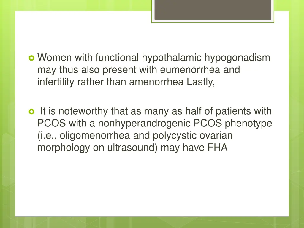 women with functional hypothalamic hypogonadism