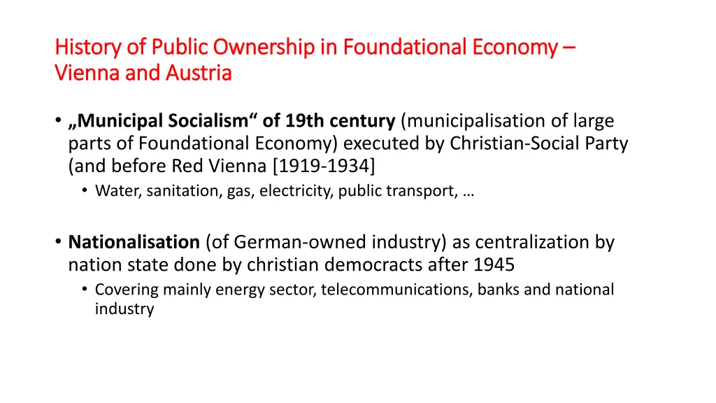 history history of of public ownership in public