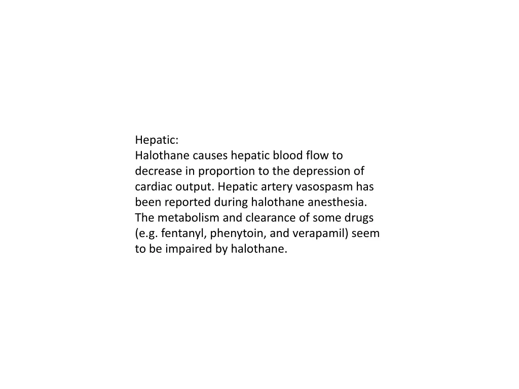 hepatic halothane causes hepatic blood flow