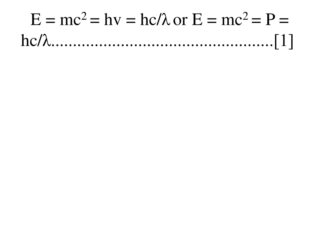 e mc 2 hv hc or e mc 2 p hc 1