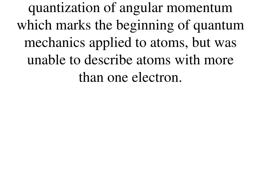 quantization of angular momentum which marks