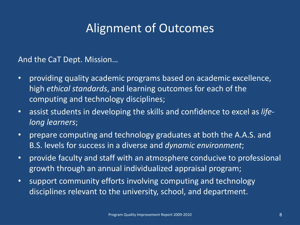 alignment of outcomes 2