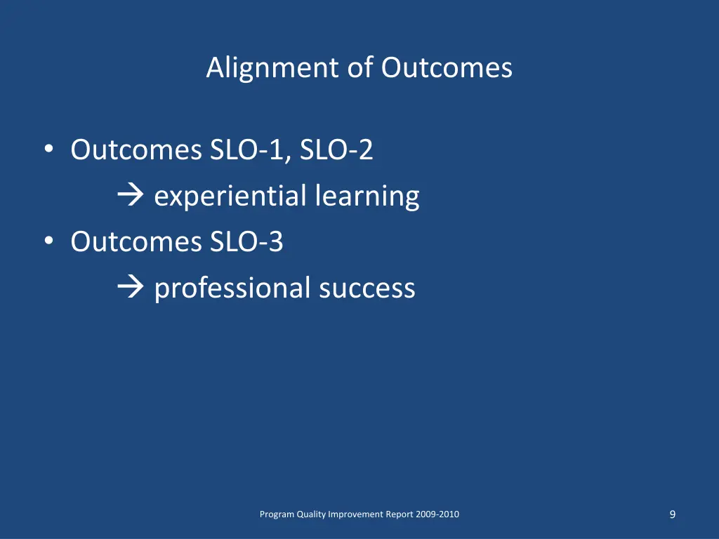 alignment of outcomes 3