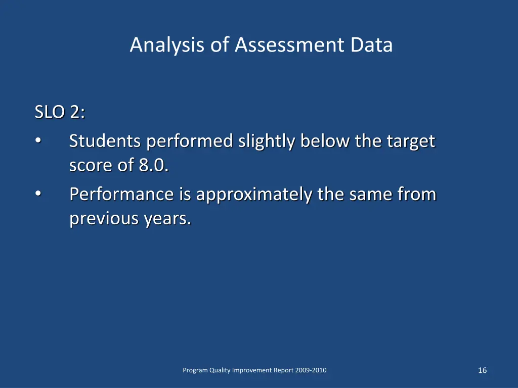 analysis of assessment data 1